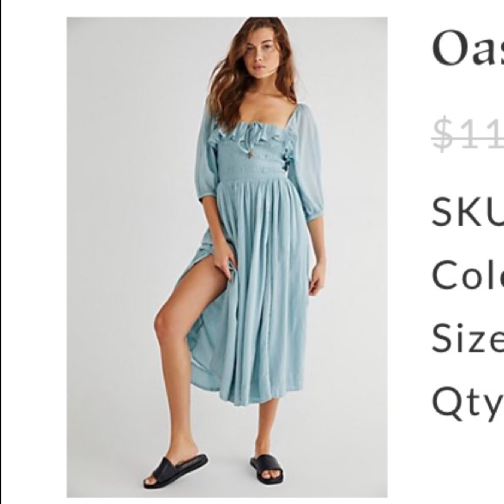 Free people oasis midi dress
